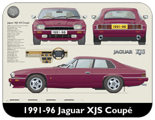 Jaguar XJS Coupe 1991-96 Place Mat, Medium